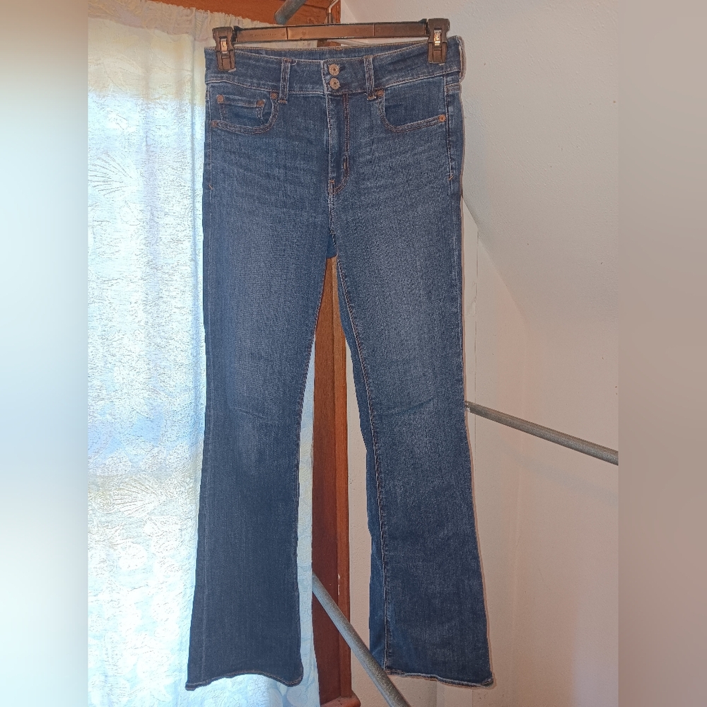 American Eagle Outfitters Super Stretch Hi-rise Artist Flare Jeans